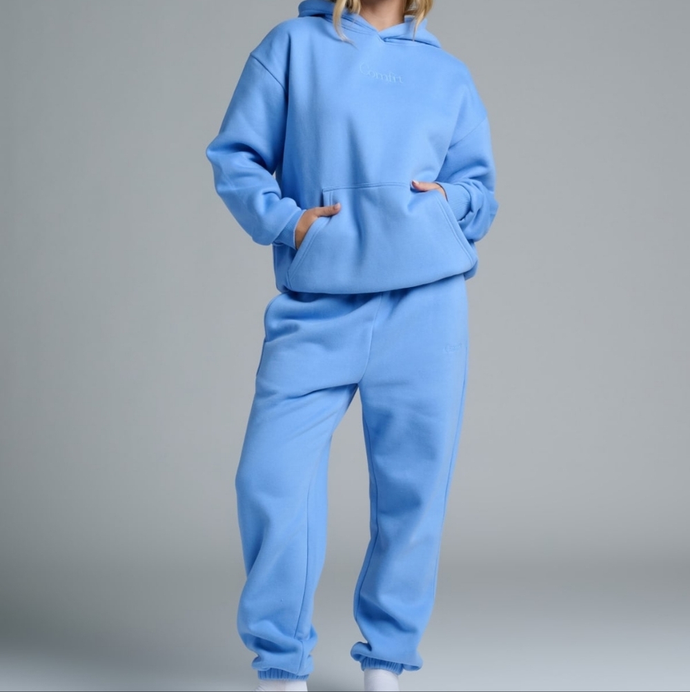 😊Price Firm🥰 SeT ❤️NIP❤️ Comfrt SIGNATURE HOODIE & SWEATPANTS S M Blue